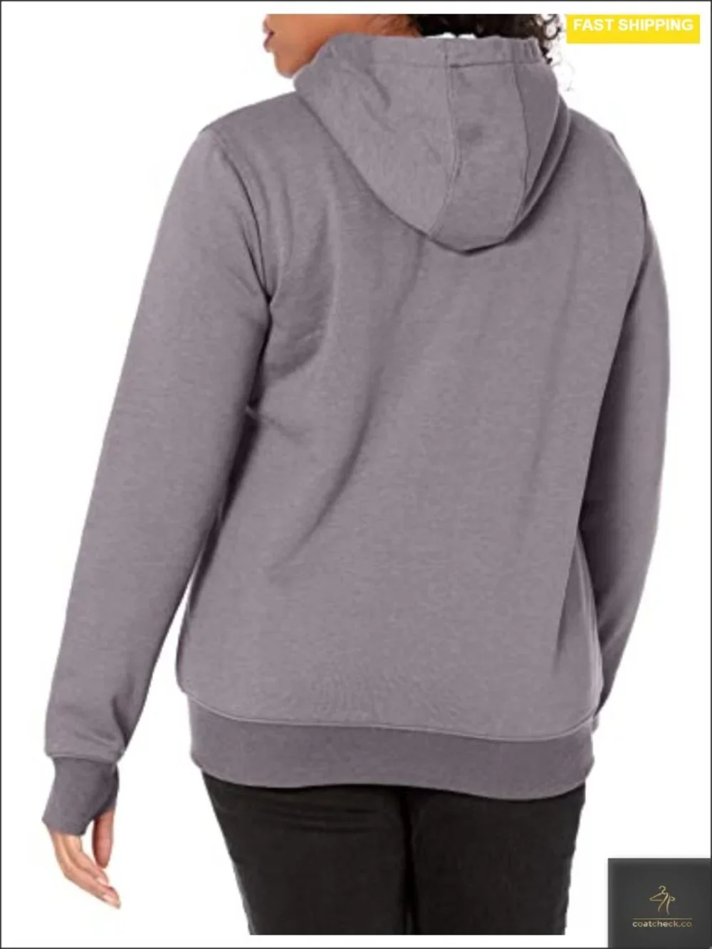 Women's Sherpa Lined Hoodie Zip-Up Work Jacket with Fleece Exterior